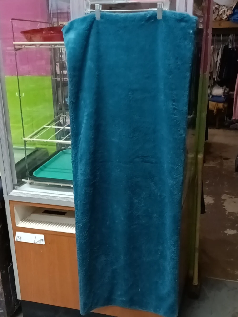 Teal Plush Full Body Pillow Case